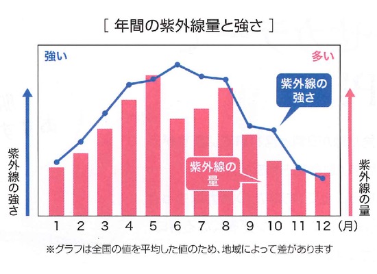 紫外線には気をつけて！